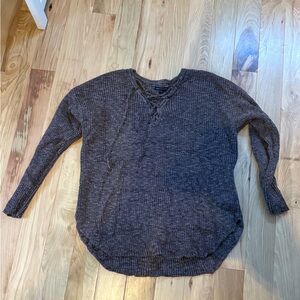 American Eagle Outfitters Dark Brown V-Neck Sweater